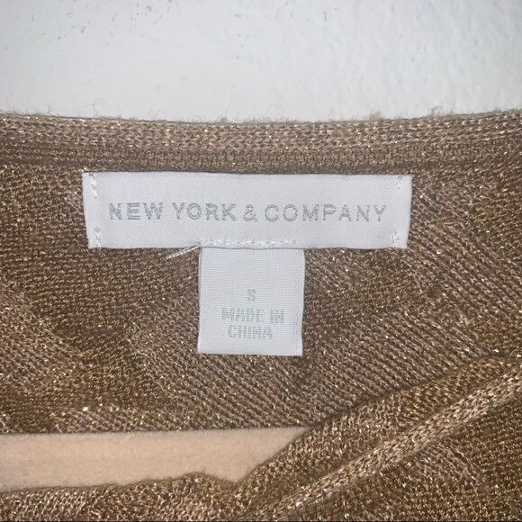 New York & Company Animal Print Asymmetrical Dolman Sleeve Sweater - Picture 3 of 8